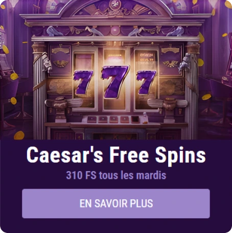 Machine à sous Caesar's Free Spins avec 310 tours gratuits chaque mardi