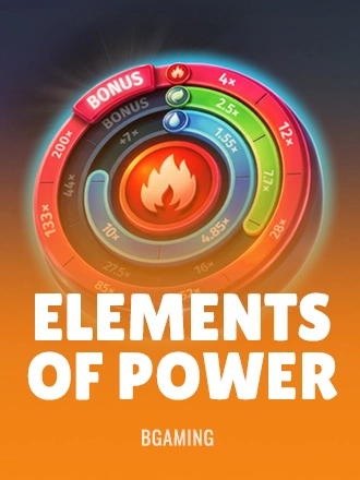Elements of Power BGaming slot game with bonus multiplier wheel