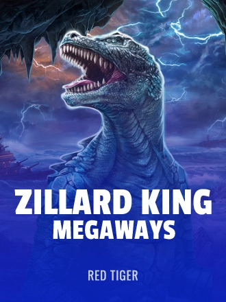 Zillard King Megaways slot game by Red Tiger with a monster and lightning